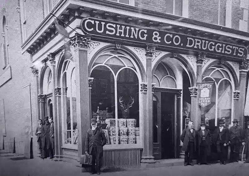 Cushing & Co. Druggists Storefront