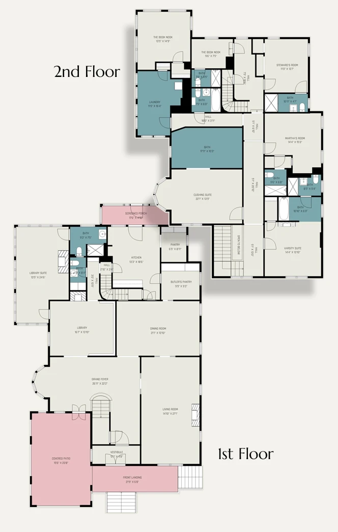 1st and 2nd Floor Plans